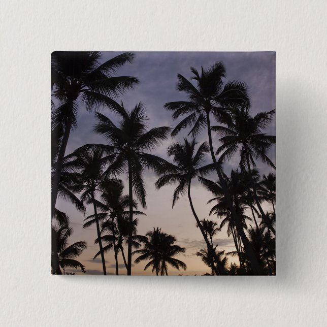 Dominican Republic, Samana Peninsula, Las 2 Inch Square Button (Front)
