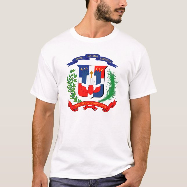Dominican Republic - Seal - Flag - Symbol T-Shirt (Front)