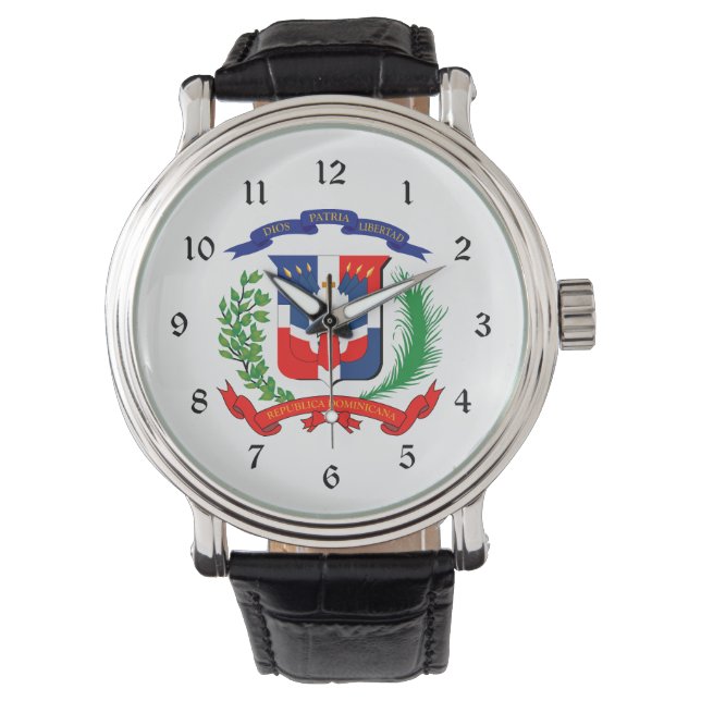 Dominican Republic - Seal - Flag - Symbol  T-Shirt Watch (Front)