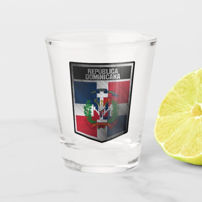 Dominican Republic Shot Glass (Front)