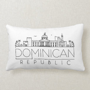 Dominican Republic Skyline Lumbar Pillow
