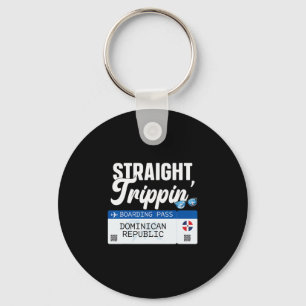 Dominican Republic Straight Trippin' Destination V Keychain