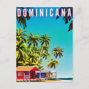 Dominican Republic Travel Poster Postcard