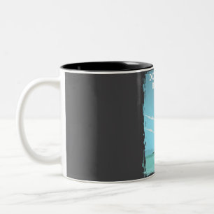Dominican Republic Travel Poster Two-Tone Coffee Mug