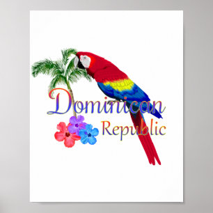 Dominican Republic Tropical Poster