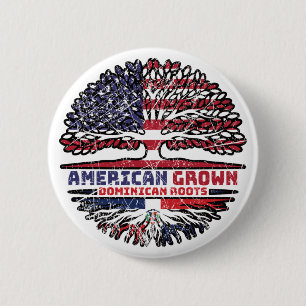 Dominican Republic US American USA United States 2 Inch Round Button