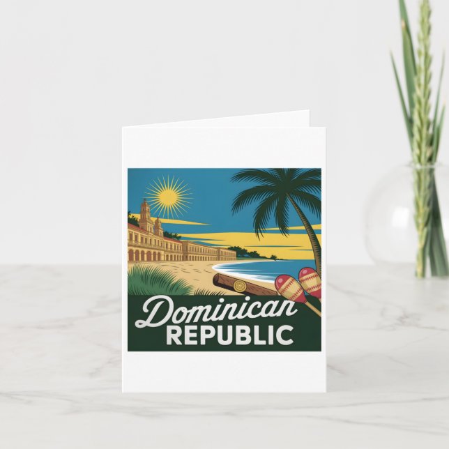 Dominican Republic Vintage Colonial Architecture F Card (Front)