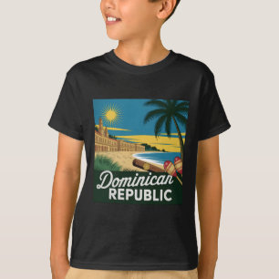 Dominican Republic Vintage Colonial Architecture F T-Shirt