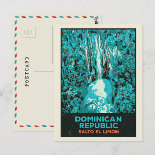 Dominican Republic Waterfalls, Salto El Limon Post Postcard