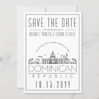 Dominican Republic Wedding Skyline Save the Date