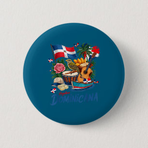 Dominicana costume idea for kids dominican republi 2 inch round button