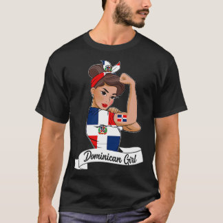 Dominicana Girl Flag RD Dominican Republic Women P T-Shirt