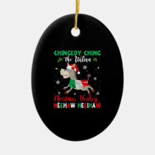 Dominick The Christmas Donkey-Italian Donkey Ceramic Ornament