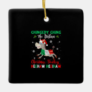 Dominick The Christmas Donkey-Italian Donkey Ceramic Ornament