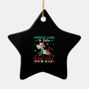 Dominick The Christmas Donkey-Italian Donkey Ceramic Ornament