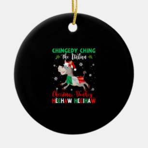 Dominick The Christmas Donkey-Italian Donkey Ceramic Ornament