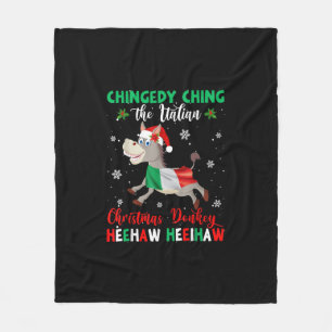 Dominick The Christmas Donkey-Italian Donkey Fleece Blanket