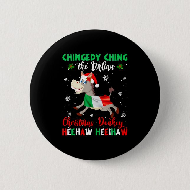 Dominick The Christmas Italian Chris  2 Inch Round Button (Front)