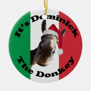 dominick the donkey ceramic ornament