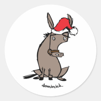 Dominick the Donkey Classic Round Sticker