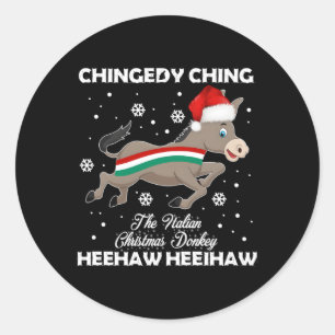 Dominick The Donkey-Italian Donkey Classic Round Sticker