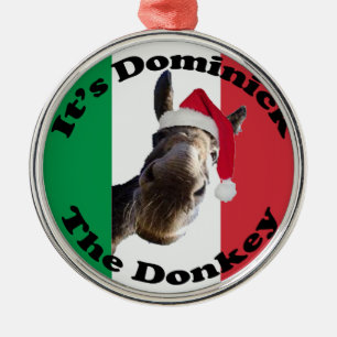 dominick the donkey metal ornament