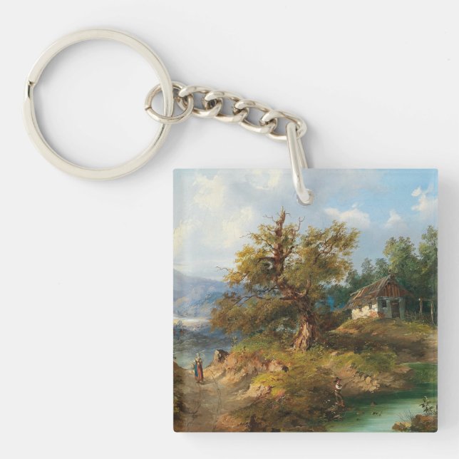 Dominik Schufried A Mountainous Landscape with...  Keychain (Front)