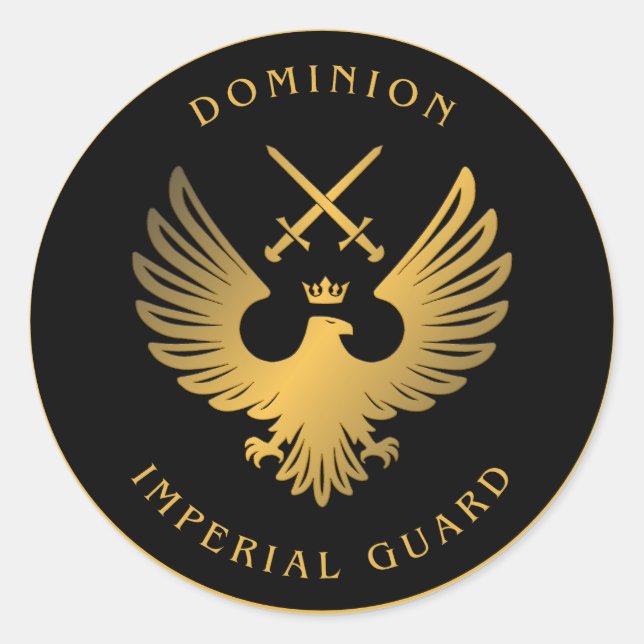 Dominion Imperial Guard round Stickers (Front)