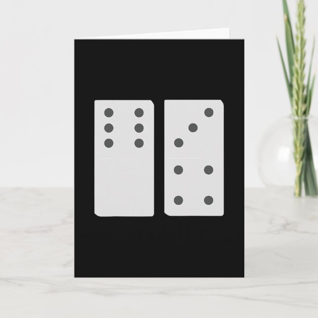 Domino 67 Matching Group Funny 6 And 7 Number Tile Card (Front)