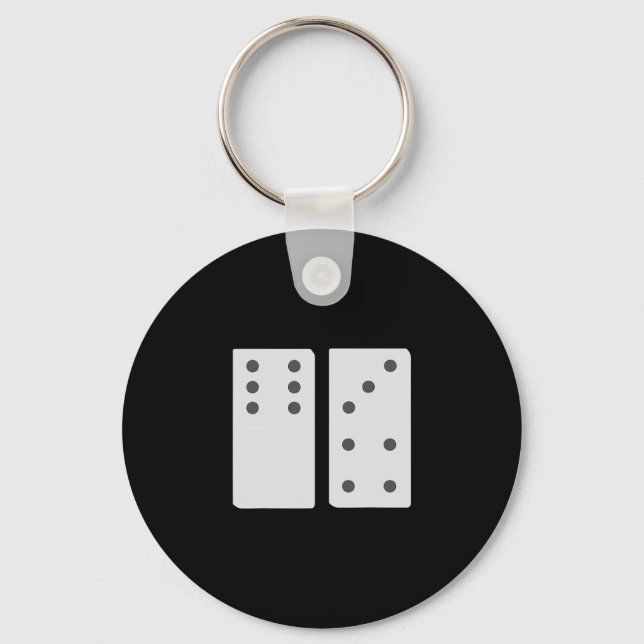 Domino 67 Matching Group Funny 6 And 7 Number Tile Keychain (Front)