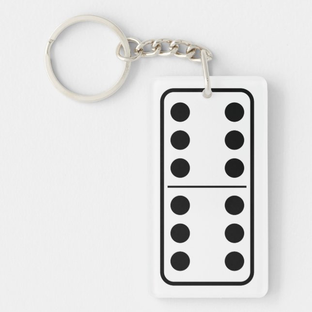 domino 6 6 keychain (Front)