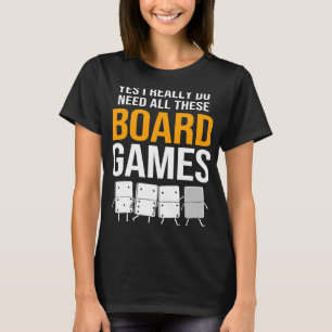 Domino Board Game Funny Dominoes For Men T-Shirt