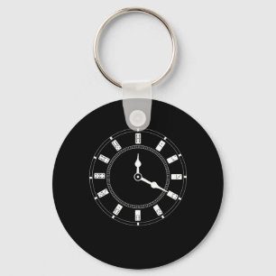 Domino Clock Dominoes Tiles Puzzler Game Gift Keychain