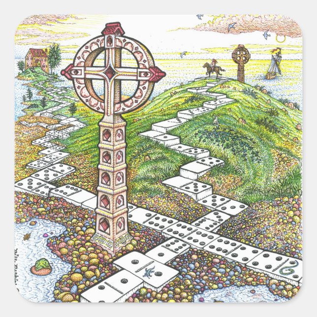 Domino Crosses Sticker (Front)