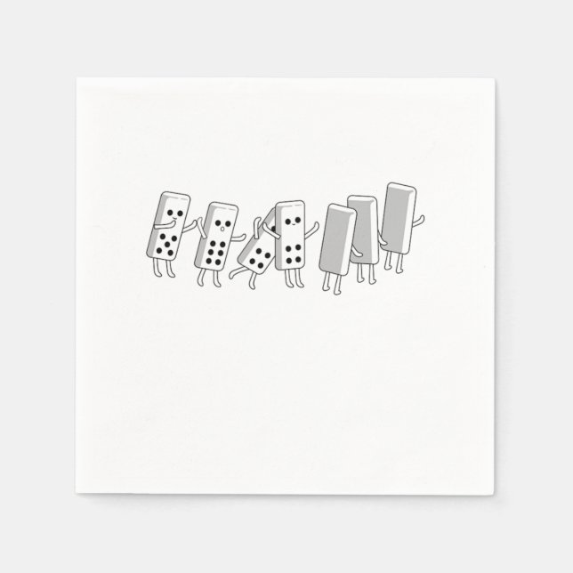 Domino Fall Dominoes Tiles Puzzler Game Gift Napkin (Front)