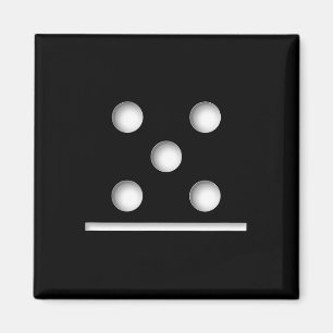 Domino Game 5 0 Halloween Christmas  Magnet
