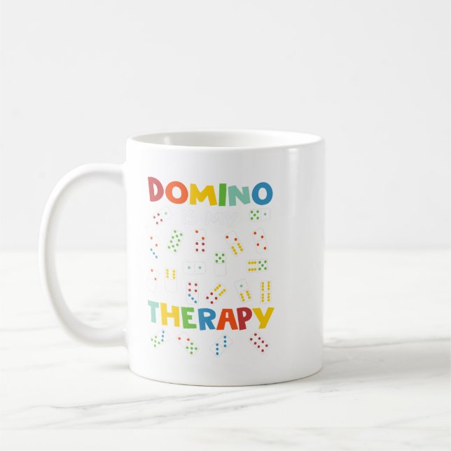 Domino is My Therapy Dominoes Master Game Players  Coffee Mug (Left)