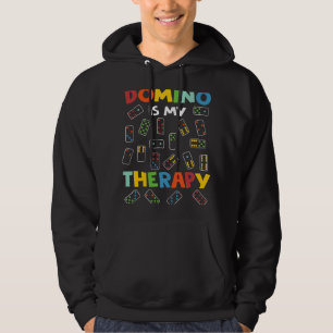 Domino is My Therapy Dominoes Master Game Players Hoodie