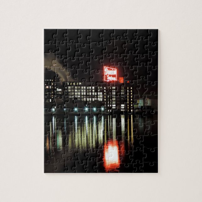 Domino Sugar Baltimore at Night Jigsaw Puzzle (Vertical)