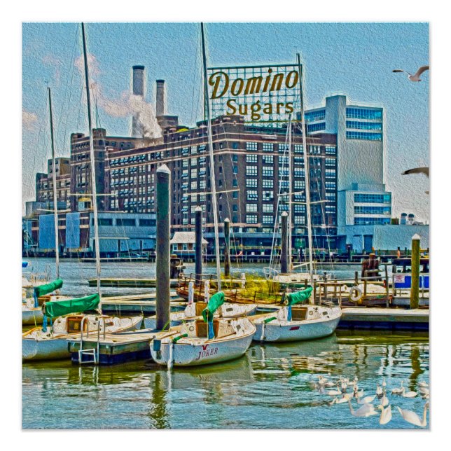 Domino Sugars Factory, Baltimore, Maryland, Poster (Front)