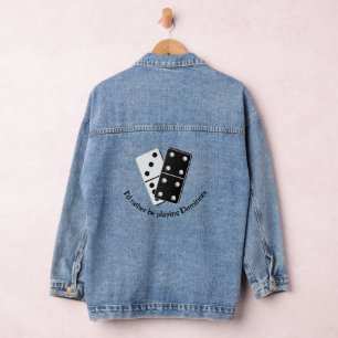 Dominoes Design Denim Veste