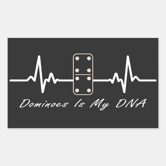 Dominoes Is My DNA Board Games Domino Player Sticker (Front)
