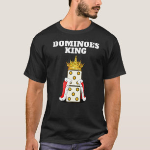 Dominoes King Mens Dominoes Player  Boys Dominoes T-Shirt