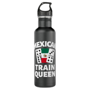 Dominoes Mexico Flag Domino Dominoe Game Mexican T 710 Ml Water Bottle