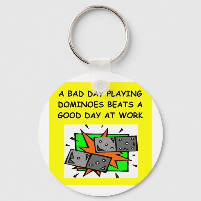 DOMINOES player Keychain (Front)