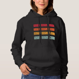 dominoes player vintage dominoes retro for men hoodie