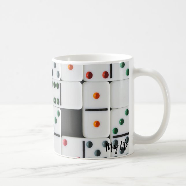 Dominoes Tile Photo Coffee Mug (Right)