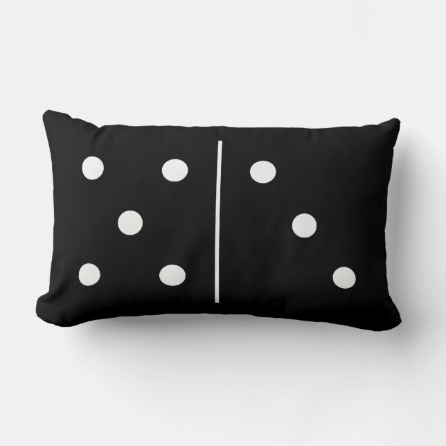 Dominos Game Piece Lumbar Pillow (Front)