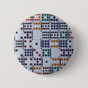 Dominos Numbers Game 2 Inch Round Button