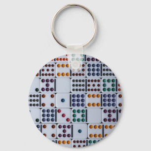 Dominos Numbers Game Keychain